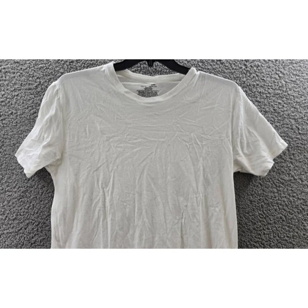 Hanes Originals Supersoft T-Shirt Men's M White Crew Neck Short Sleeve Pullover